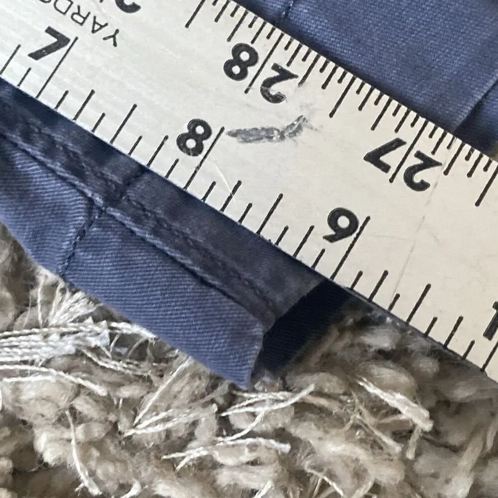 Faherty Chino Shorts Blue Organic Cotton/Tencel Bermuda Shorts Mem's Sz 33
